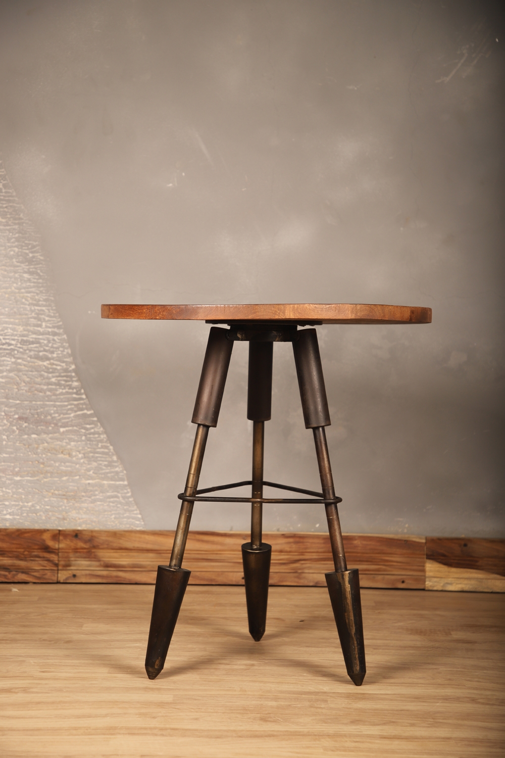 Industrial Tripod Side Table