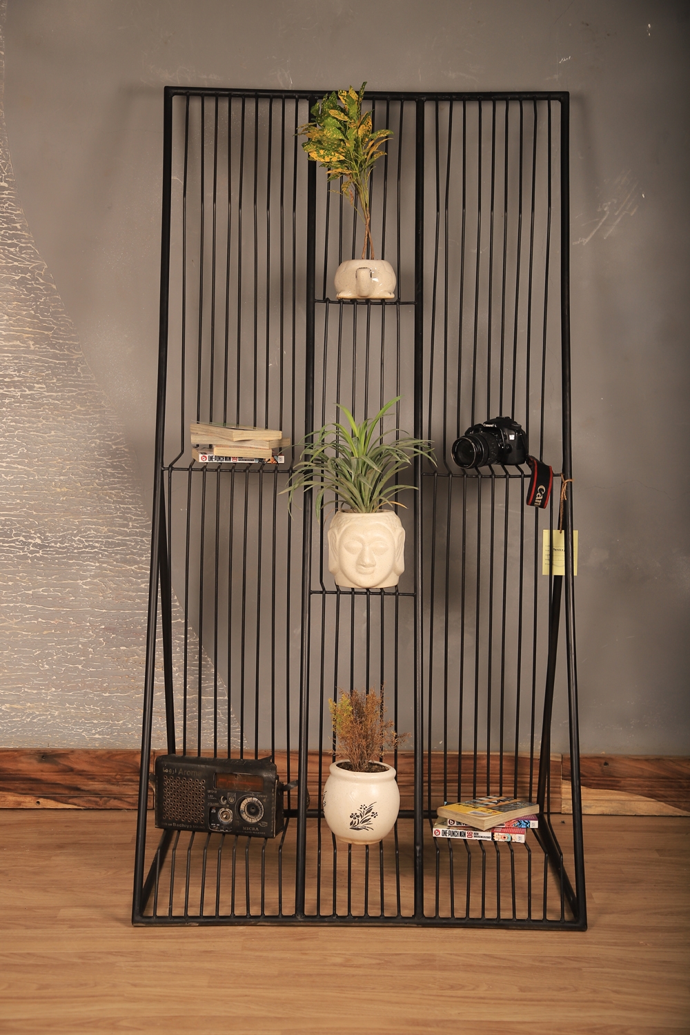 Modern Industrial Metal Display Rack