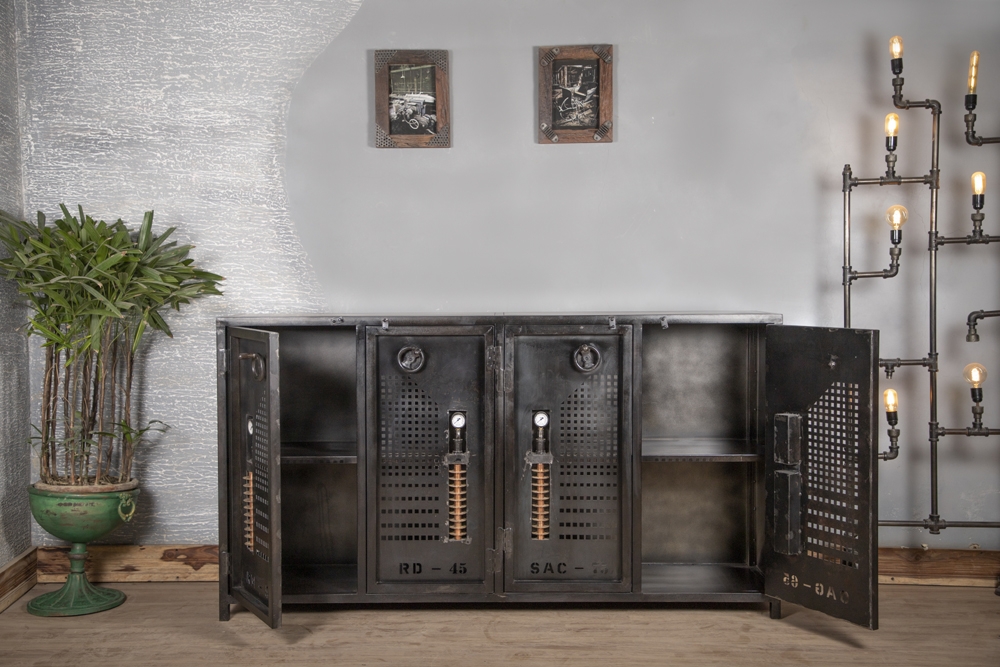 Industrial Metal Sideboard Cabinet