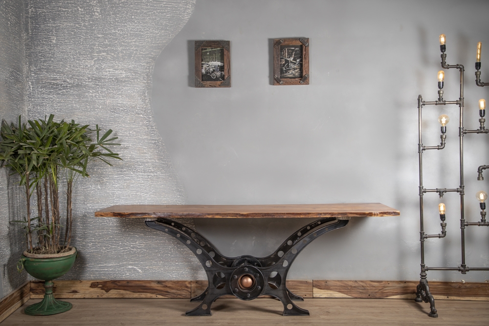 Industrial Live Edge Dining Table