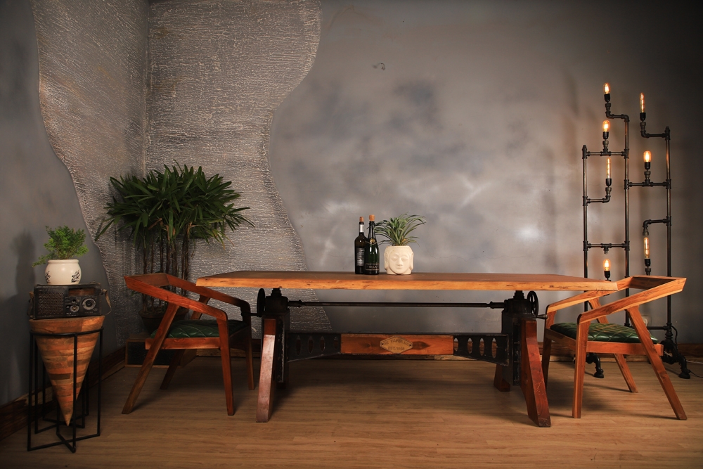 Industrial Live Edge Center Table