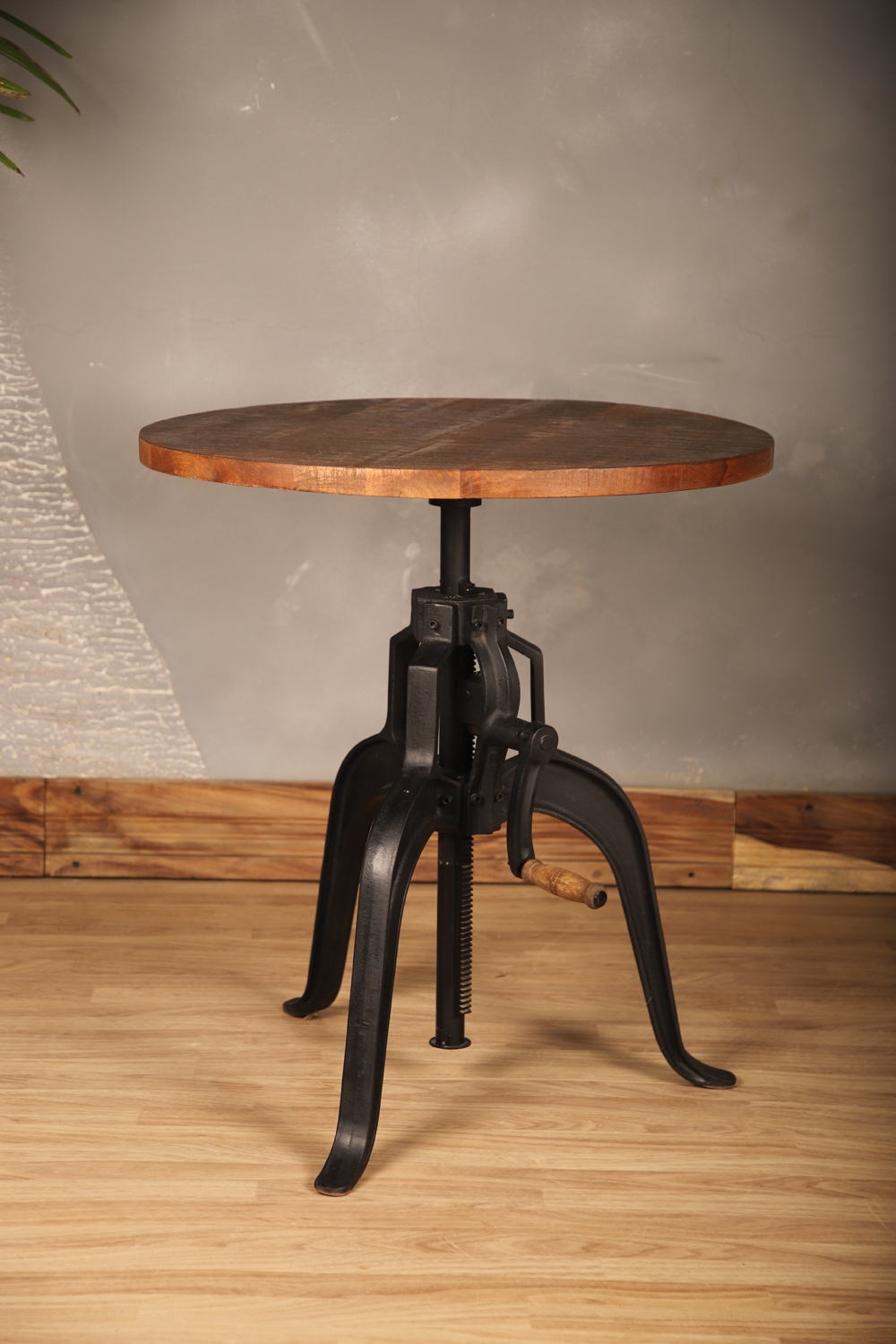 Industrial Crank Round Table
