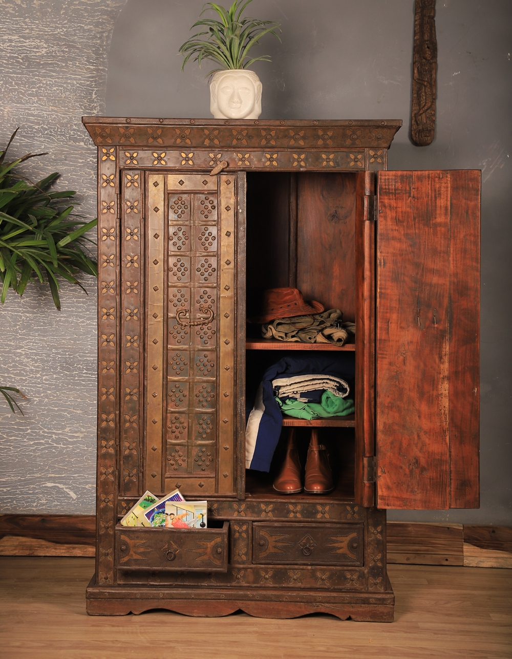 Handcrafted Antique Wooden Almirah