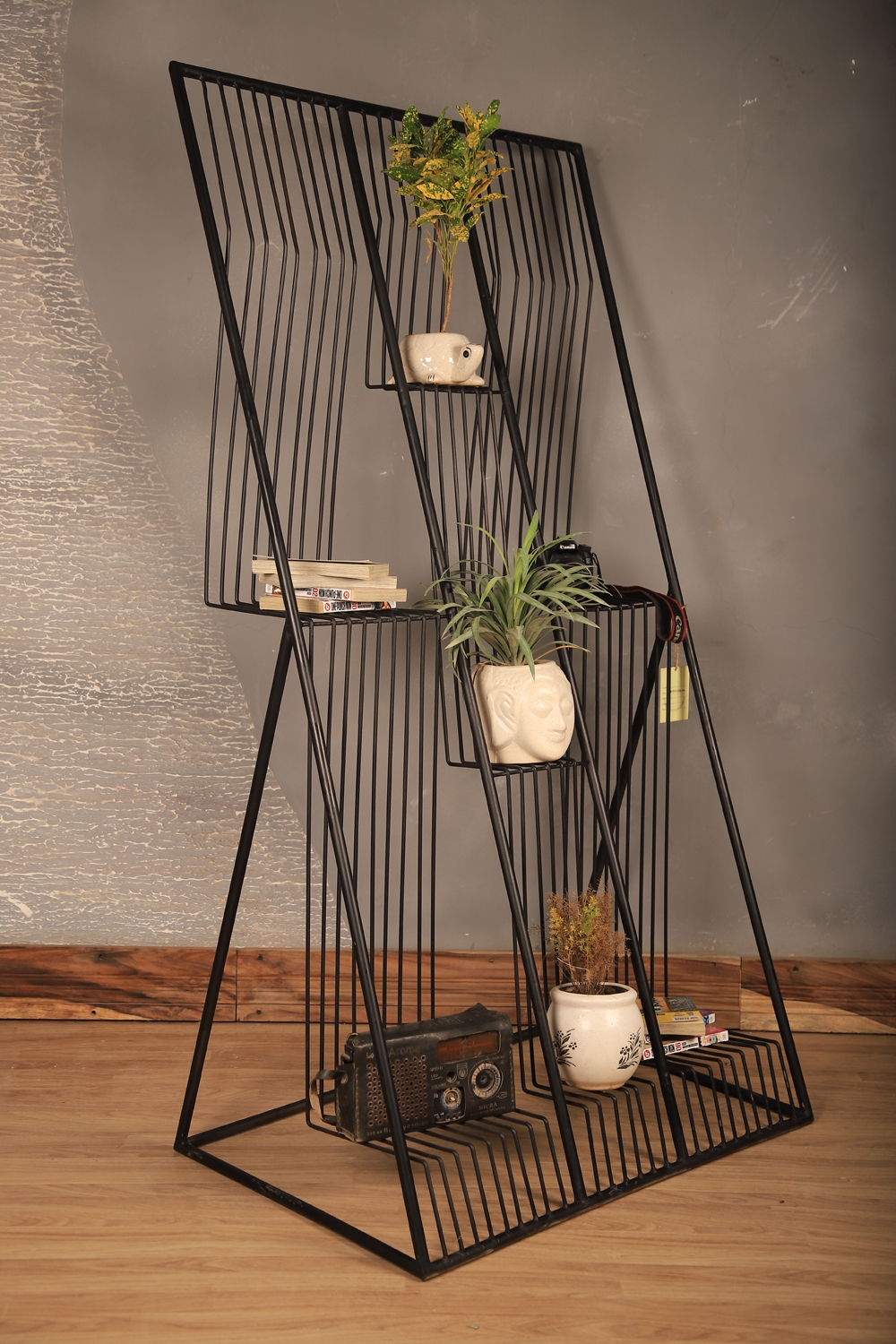 Modern Industrial Metal Display Rack