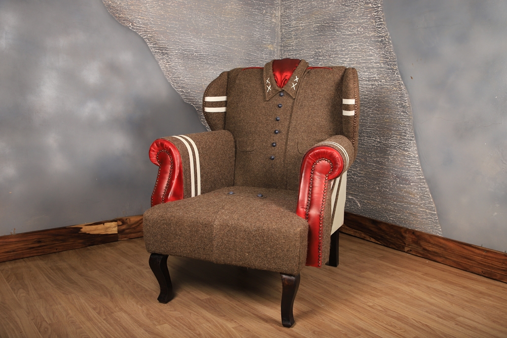 Military Uniform Accent Armchair