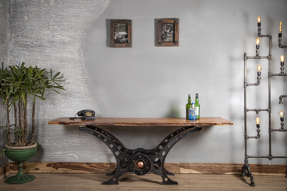 Industrial Live Edge Dining Table