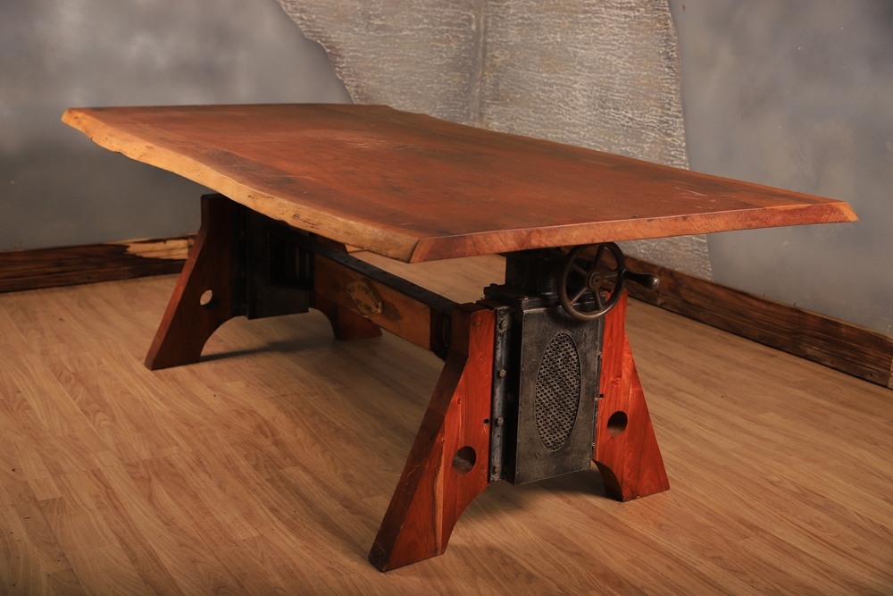 Industrial Live Edge Center Table