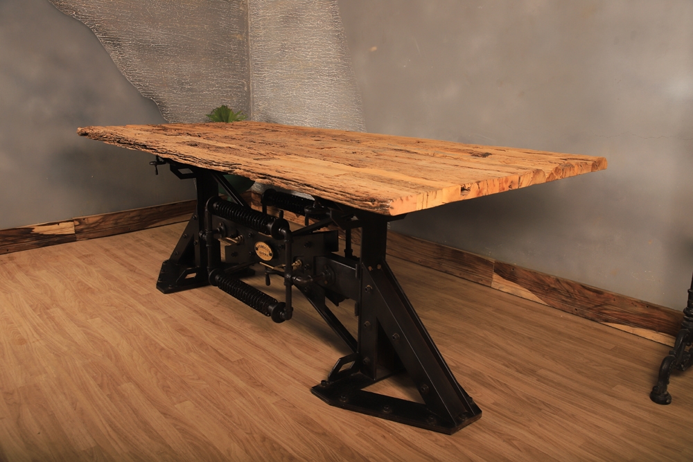 Rustic Live Edge Industrial Dining Table